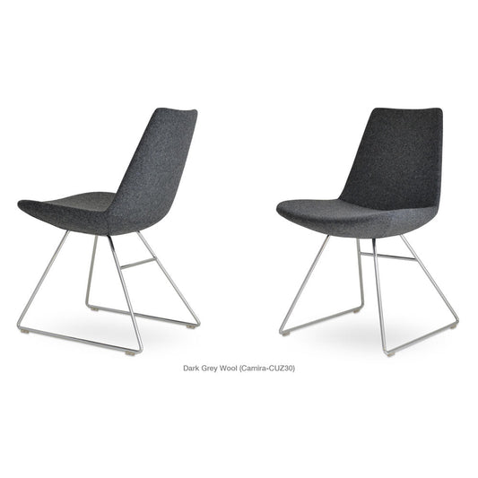 sohoConcept Eiffel Wire Dining Chair Fabric in Bone