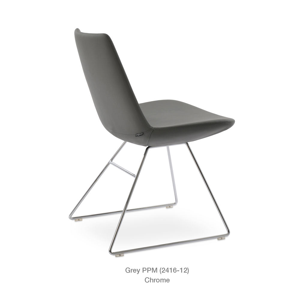 sohoConcept Eiffel Wire Dining Chair Leather in Bone