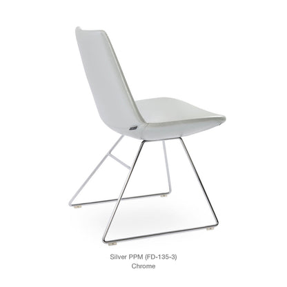 sohoConcept Eiffel Wire Dining Chair Leather in White