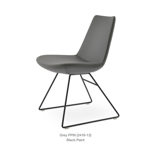 sohoConcept Eiffel Wire Dining Chair Leather in White