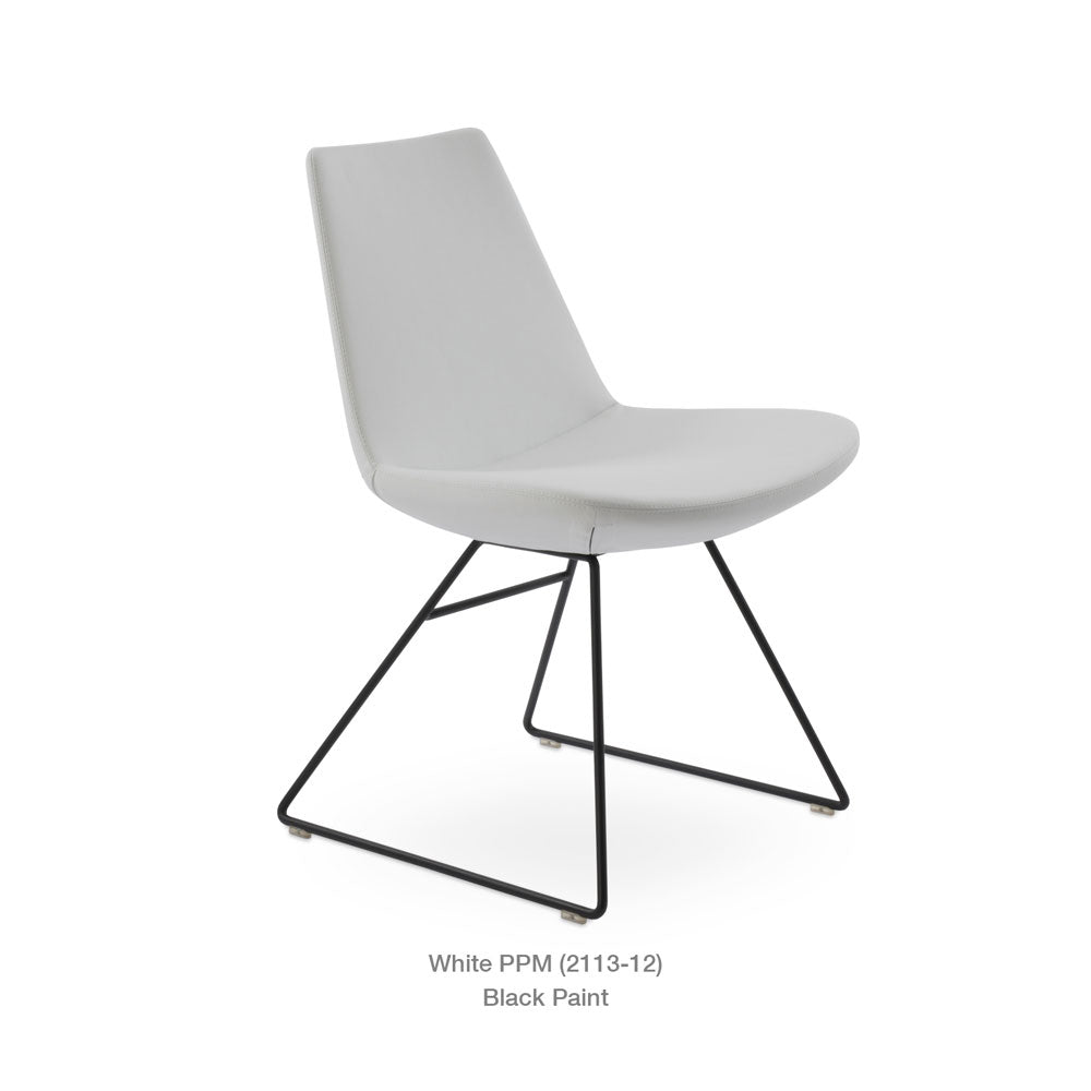 sohoConcept Eiffel Wire Dining Chair Leather in Bone
