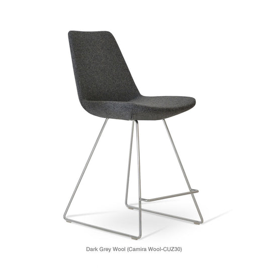 sohoConcept Eiffel Wire Stool Fabric in Chrome