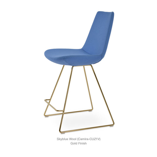 sohoConcept Eiffel Wire Stool Fabric in Gold-Brass