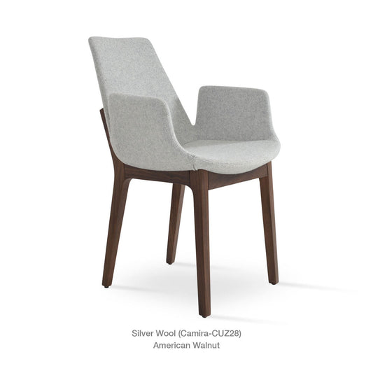 sohoConcept Eiffel Wood Armchair Fabric