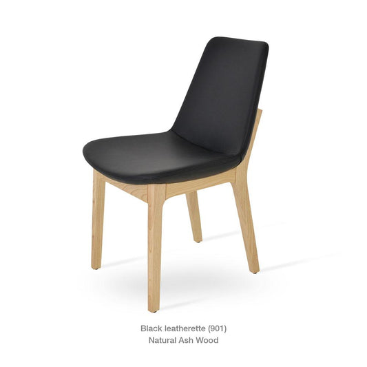 sohoConcept Eiffel Wood Chair Leather in Natural Ash