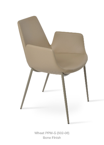 sohoConcept Eiffel Classy Armchair Leather in Grey Finish