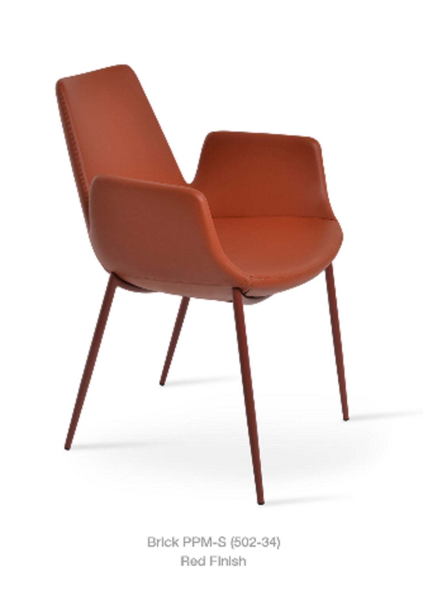 sohoConcept Eiffel Classy Armchair Leather in Red Powder