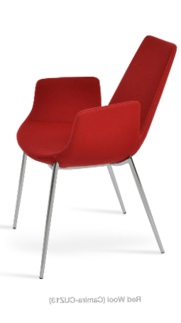 sohoConcept Eiffel Classy Armchair Leather in Red Powder