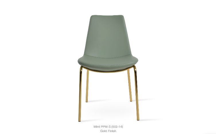 sohoConcept Eiffel Harris Dining Chair Leather in Chrome