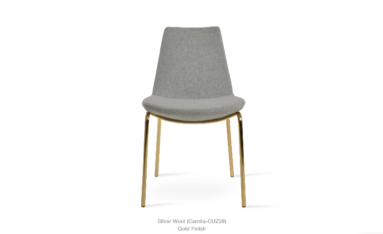 sohoConcept Eiffel Harris Dining Chair Fabric in Chrome