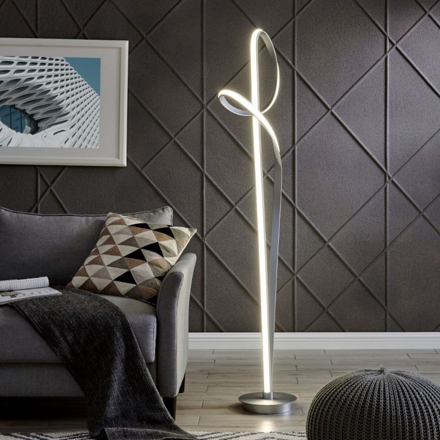Finesse Budapest LED Silver 63 Tall Floor Lamp Dimmable Fl 003