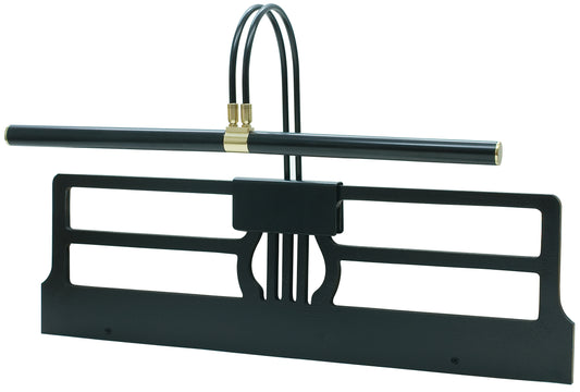 House of Troy Slim-Line Grand Piano Lamp 22" Black Polished Brass Accents GPXL-617