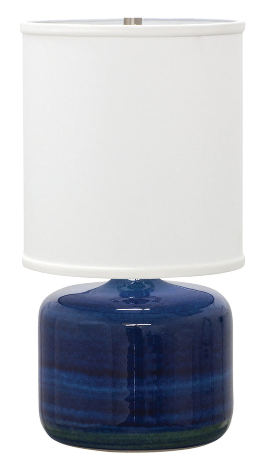 House of Troy Scatchard 19.5" Stoneware Table Lamp Blue Gloss GS120-BG