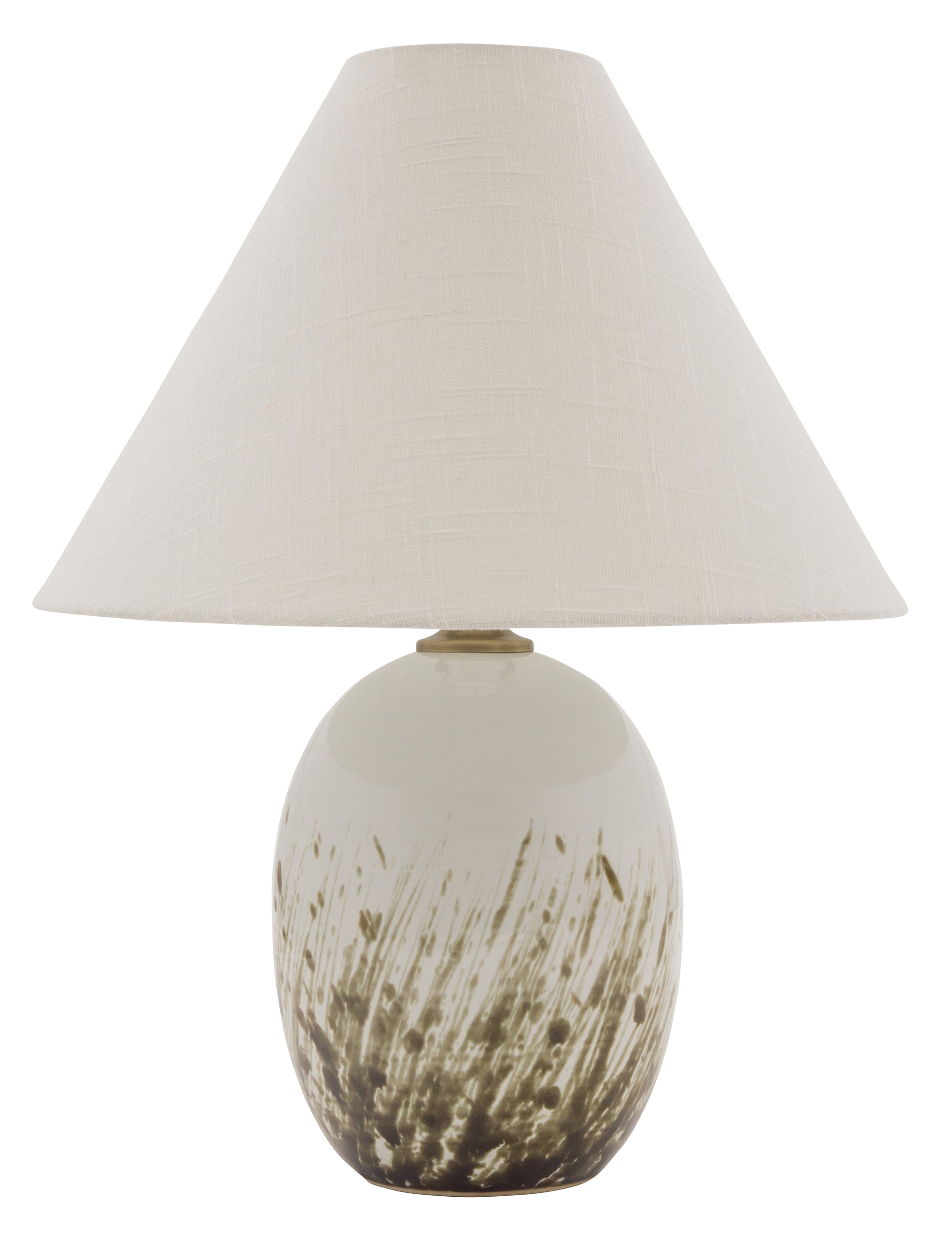 House of Troy Scatchard 22.5" Stoneware Table Lamp Decorated White Gloss GS140-DWG