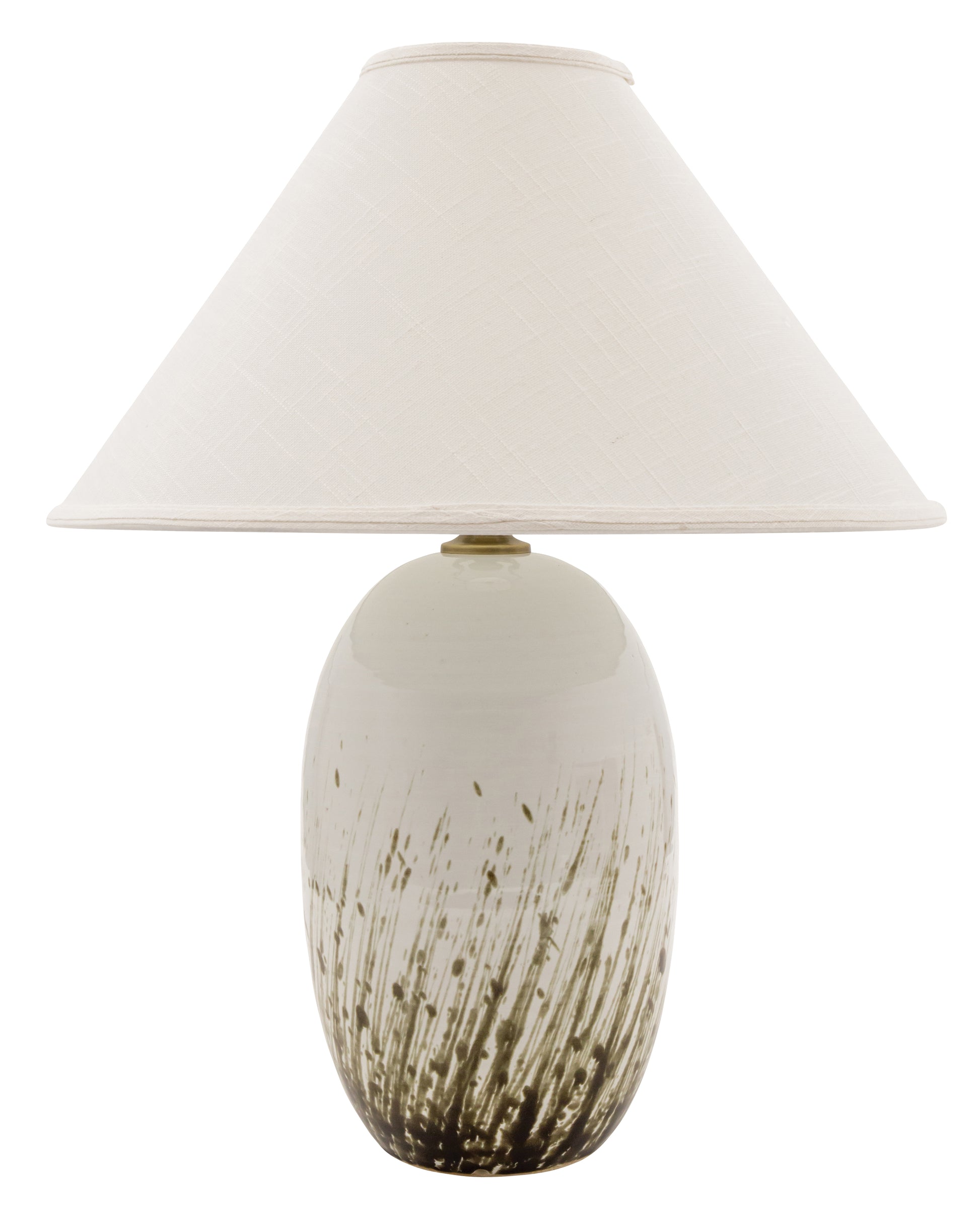 House of Troy Scatchard 28.5" Stoneware Table Lamp Decorated White Gloss GS150-DWG