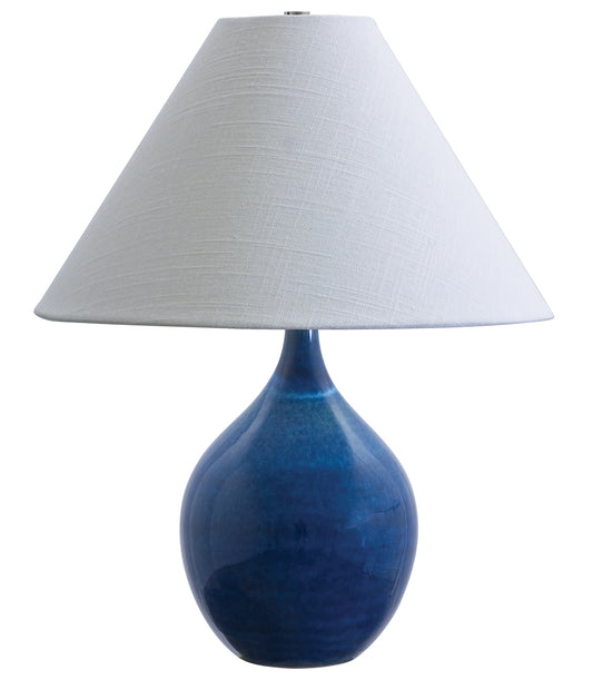 House of Troy Scatchard 19" Stoneware Accent Lamp Blue Gloss GS200-BG