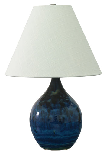 House of Troy Scatchard 19" Stoneware Accent Lamp Midnight Blue GS200-MID