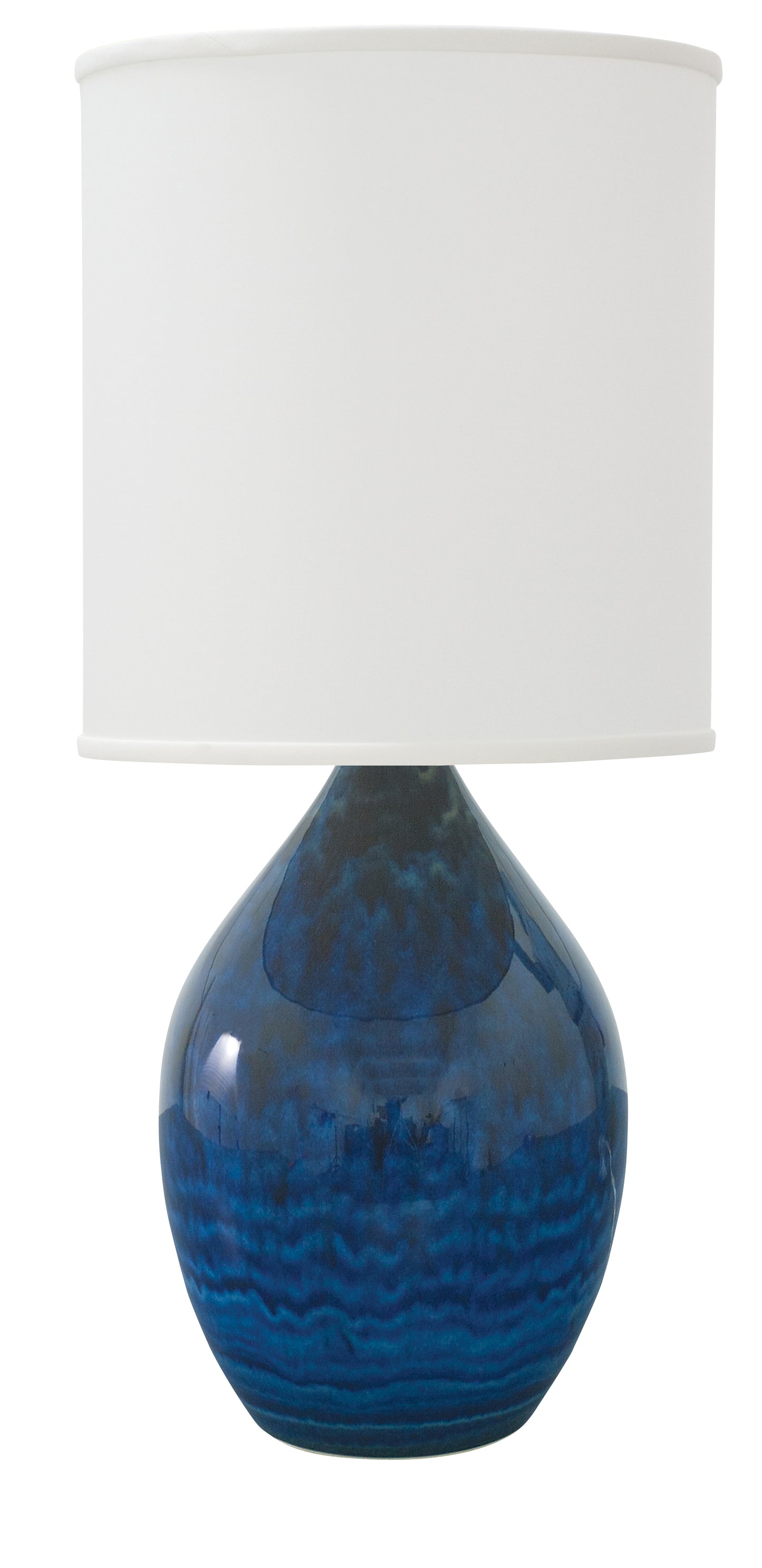 House of Troy Scatchard 20.5" Stoneware Table Lamp Midnight Blue GS201-MID