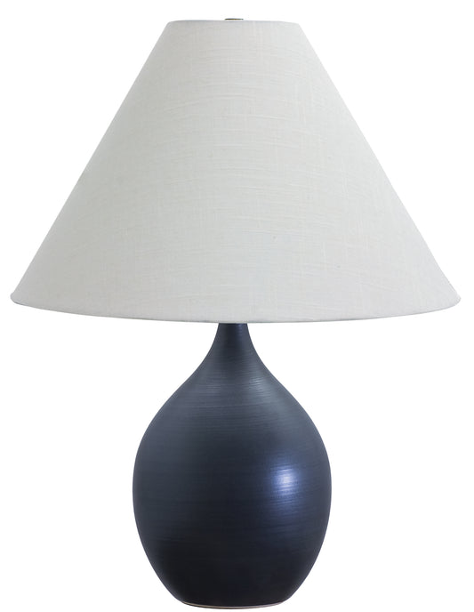 House of Troy Scatchard 22.5" Stoneware Table Lamp Black Matte GS300-BM