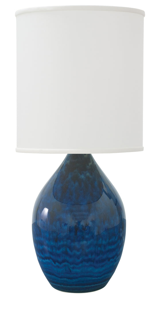 House of Troy Scatchard 24" Stoneware Table Lamp Midnight Blue GS301-MID