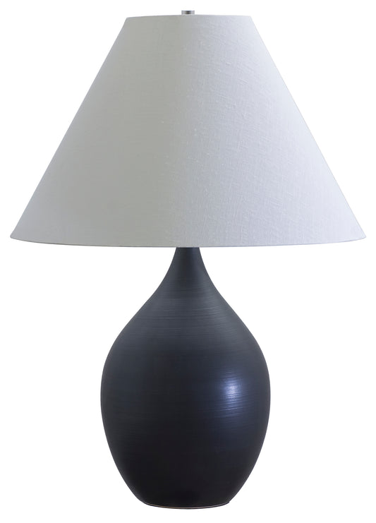 House of Troy Scatchard 28" Stoneware Table Lamp Black Matte GS400-BM