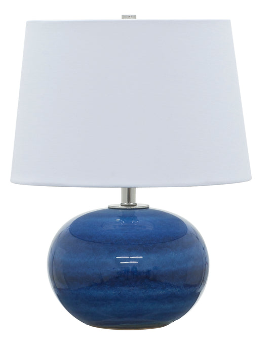 House of Troy Scatchard 17" Stoneware Table Lamp Blue Gloss GS600-BG