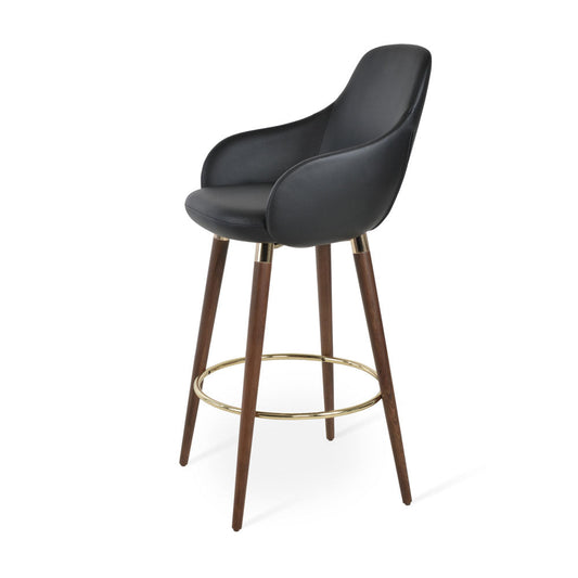 sohoConcept Gazel Wood Arm Bar Stool