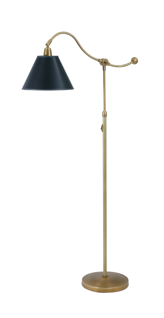House of Troy Hyde Park Floor Lamp Weathered Brass Black Parchment HP700-WB-BP