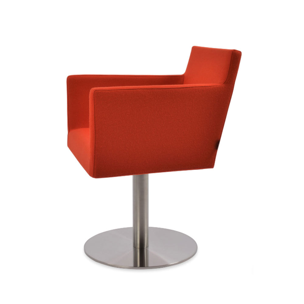 sohoConcept Harput Round Swivel Arm Chair Fabric