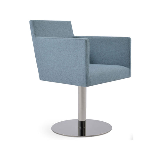 sohoConcept Harput Round Swivel Arm Chair Fabric