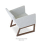 sohoConcept Harput Sled Wood Lounge Chair Fabric