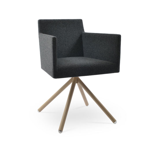 sohoConcept Harput Stick Swivel Arm Chair Fabric