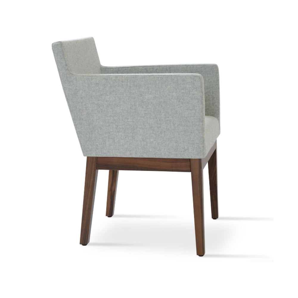 sohoConcept Harput Wood Arm Chair Fabric