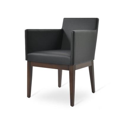 sohoConcept Harput Wood Arm Chair Leather