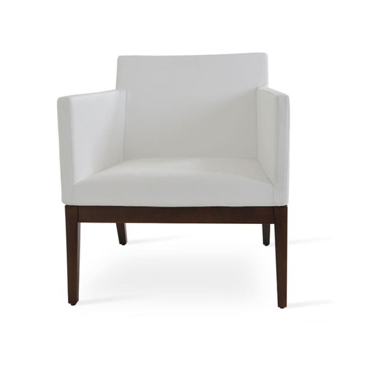 sohoConcept Harput Wood Lounge Chair Leather