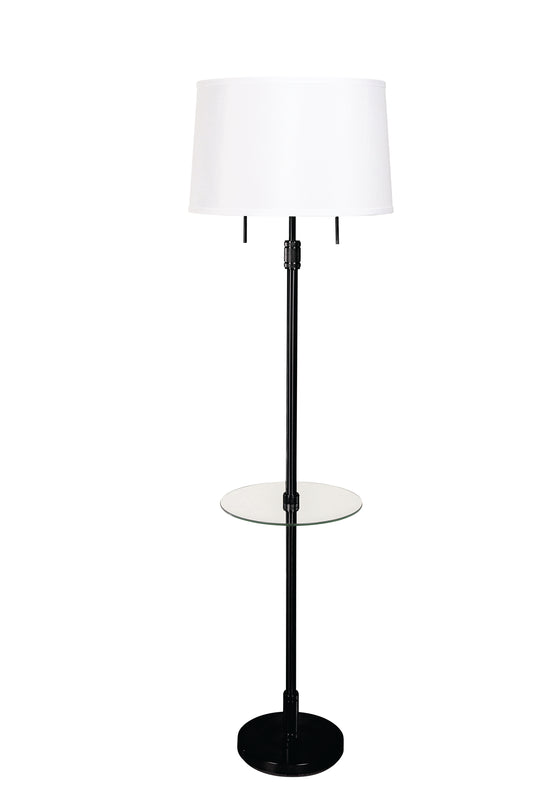 House of Troy Killington Black Floor Lamp Glass Table Hardback KL302-BLK