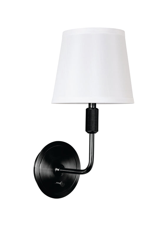 House of Troy Killington Black Direct Wire Wall Lamp Full Range Dimmer Hardback KL325-BLK