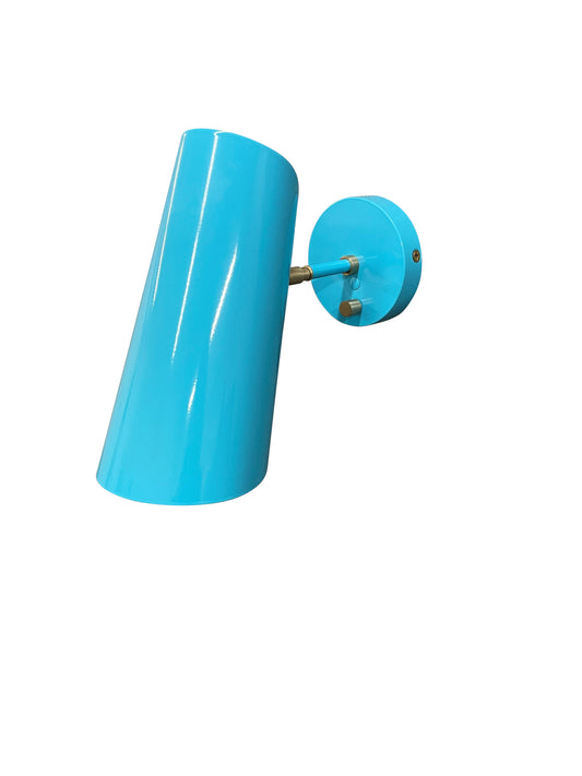 House of Troy Logan Azure Satin Brass Wall Sconce Rolled L325-AZSB