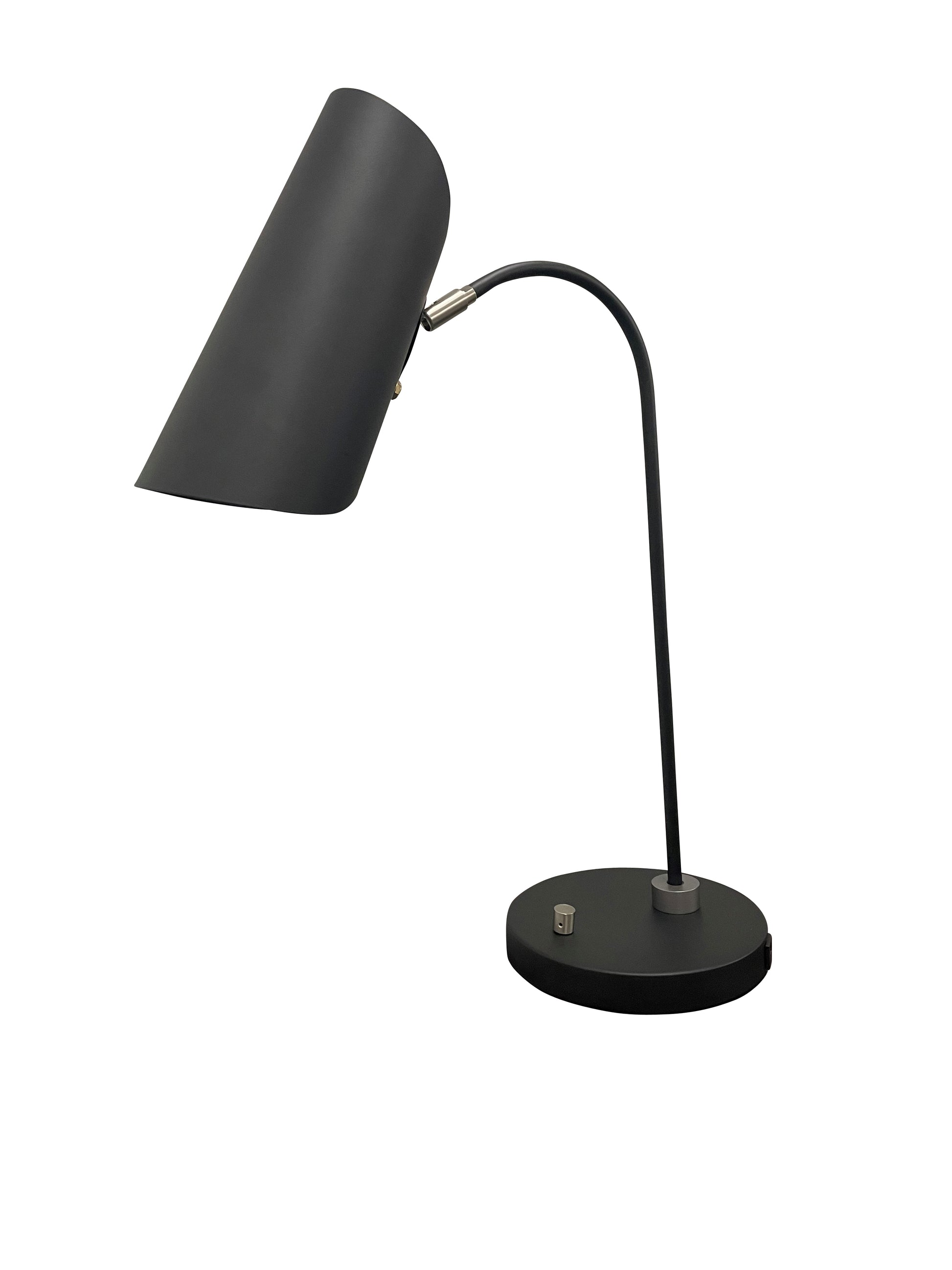 House of Troy Logan Black Satin Nickel Table Lamp USB Rolled L350-BLKSN