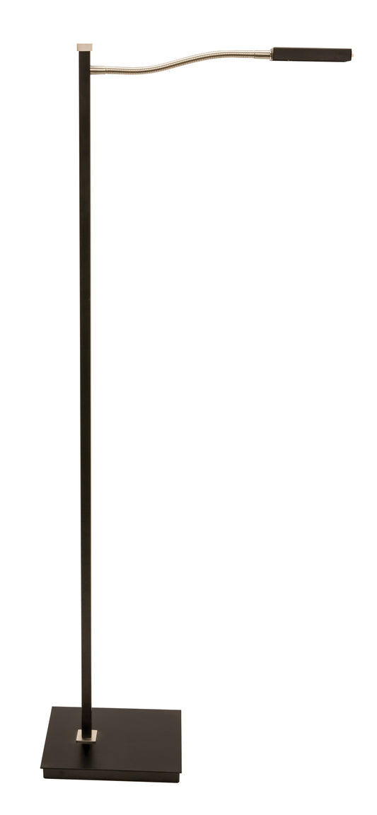 House of Troy 52" Lewis LED Gooseneck Floor Lamp Black Satin Nickel LEW800-BLK