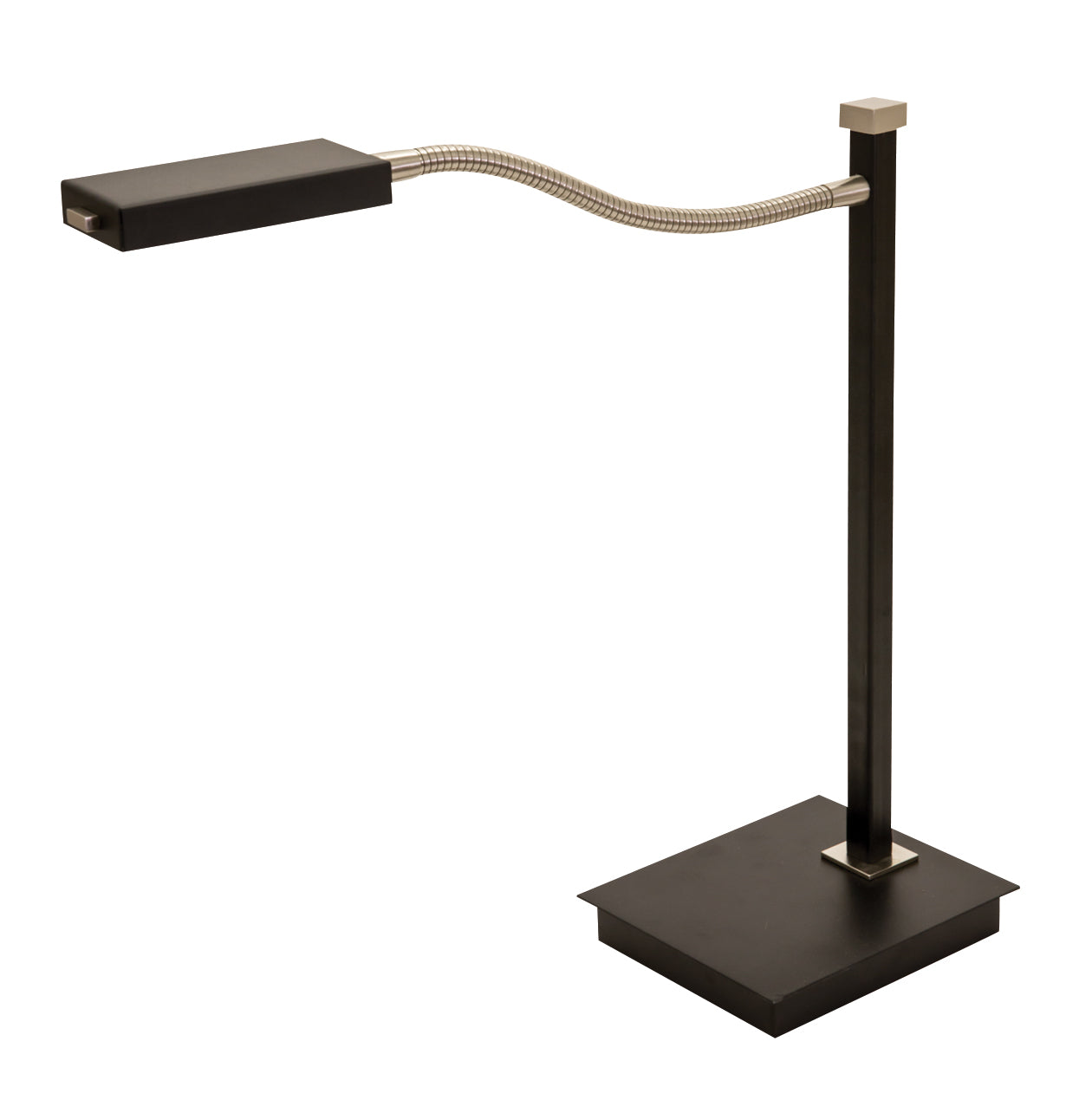 House of Troy 17.5" Lewis LED Gooseneck Table Lamp Black Satin Nickel LEW850-BLK