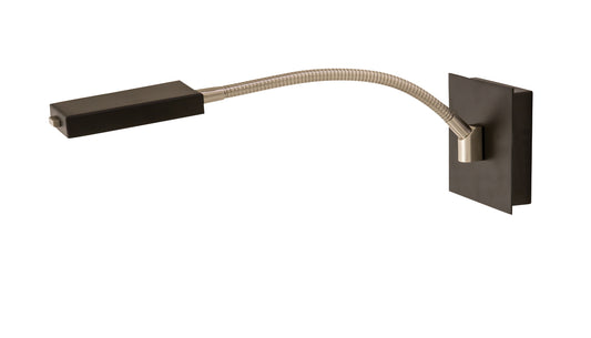 House of Troy Lewis LED Gooseneck Wall Lamp Black Satin Nickel LEW875-BLK