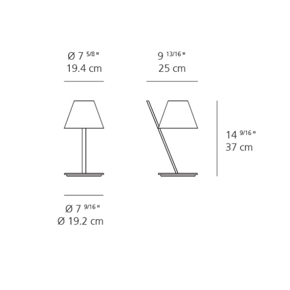 Artemide La Petite White Black Table Lamp Item Code 1751028A