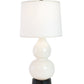 Modern Lantern Cordless Lamp Norma Jean Ivory Ceramic Mini Black