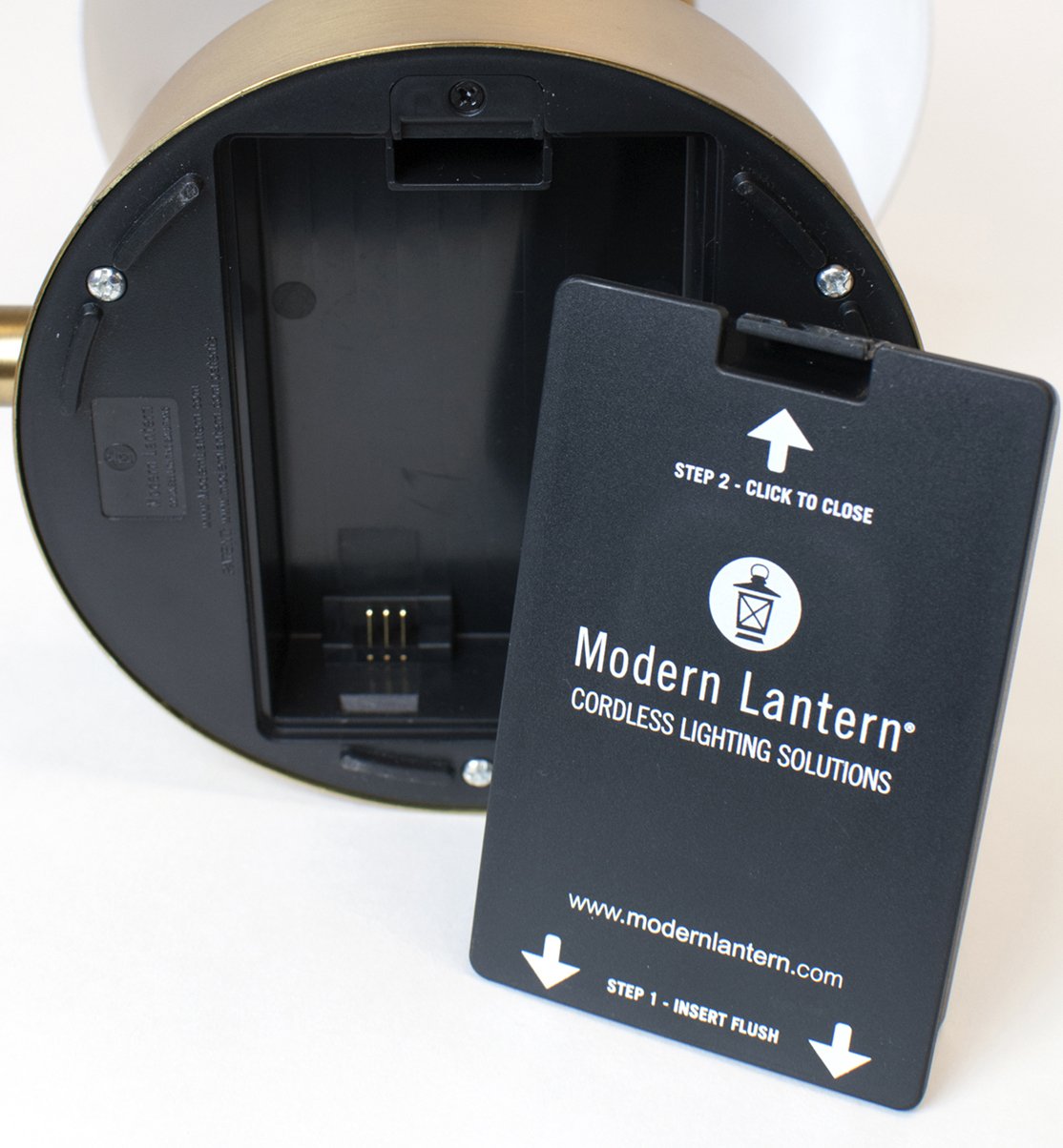 Modern Lantern Cordless Lamp Norma Jean Ivory Ceramic Mini Black