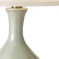 tylish Brushed Nickel Table Lamp in Celadon