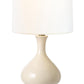 Modern Lantern Cordless Lamp Bartlett Ivory Nickel