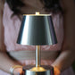 Modern Lantern Cordless Lamp Mini Metal Brushed Nickel
