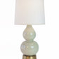 Modern Lantern Cordless Lamp Norma Jean Celadon Mini Antique Brass