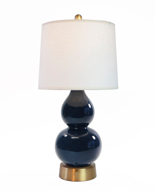 Modern Lantern Cordless Lamp Norma Jean Lapis Ceramic Mini Antique Brass
